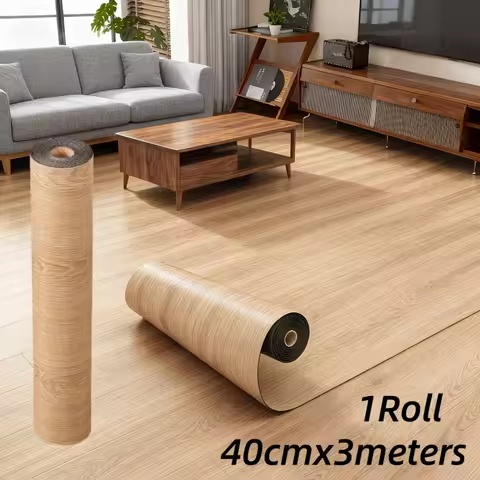 1pc 118.11in Self Adhesive Matte Floor Stickers Home Decoration Kitchen Bathroom Wardrobe Floor Wood