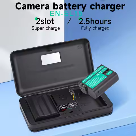 PALO EN-EL15 ENEL15 EN EL15 Battery Charger Battery Case for Nikon D500 D600 D610 D750 D800 D800E D8