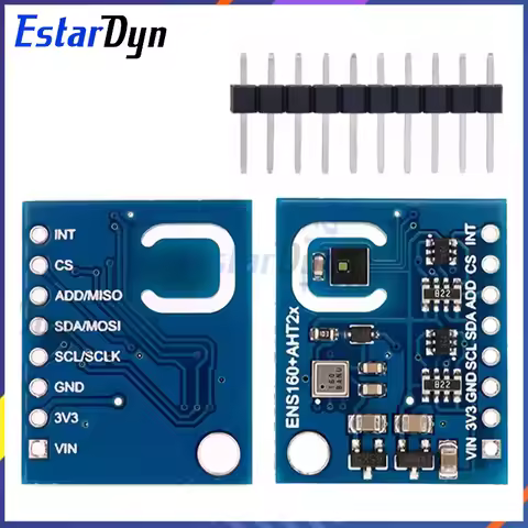High-Precision ENS160+AHT21 CO2/TVOC/AQI/Temp/Humidity Sensor | Arduino Compatible | Replaces CCS811