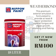 Nippon Weatherbond 18L/20L Exterior Wall Paint Coating - Nippon Paint - White