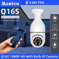 🎁ผลิตภัณฑ์ดั้งเดิม + Gratis Ongkir🎁Mauten V380 PRO Q16S HD 1080P Smart WIFI E27กล้องไอพีกล้องในร่ม/ก