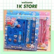 School kit 9 Piece, school supplies set 9 Piece with full basic supplies for elementary school stude