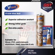 V-Tech VT-230 Vital Nails Construction Adhesive Wainscoting Sealant 300ml Wood And Flooring Gam Kayu