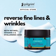 Pilgrim Korea Jeju Island RETINOL ANTI WRINKLE NIGHT CREAM W VITAMIN C & HYALURONIC ACID for radiant