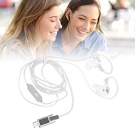 Wired Gaming Earbuds Type C Noise Isolating HiFi in Ear IEM Headphones with Microphone Built Sound C