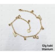 LOVE GOLD TITANIUM ANKLE BRACELET - LOVE GOLD TITANIUM ANKLE BRACELET