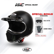 KHC Full Face Helmet Cakil List Chrome Pet FREE GOGGLES+ST