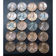 US Lincoln Memorial Penny 1980s ( 20 Coins )