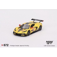 Mini GT 672 Chevrolet Corvette C8.R 3 2022 IMSA Sebring 12 Hrs Winner