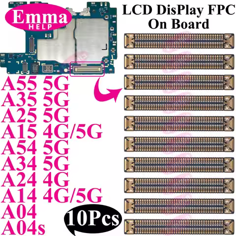 Connector FPC LCD Screen Motherboard For Samsung A15 A55 A35 A25 A05 A54 A34 A24 A14 A04 Display FPC