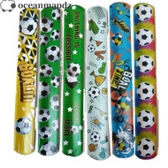 OCEANMAPDZ 12PCS Football Papa Circle, Hand Ring Snap Wrap Snap Bracelets Wristband, Football Theme 