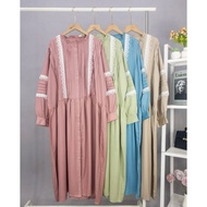 Rayon and lace midi dress blouse ft5843