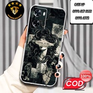 OPPO A57 Case - OPPO A77S Motif (COLAB) Casing - Premium Fourside Softcase - Clear Transparent - HP 