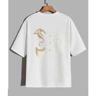 TrendyTees Men's 1pc D&D Inspired Graphic T-Shirt - 5'CON 8'DEX 6'INT Golden Dragon & Coffee Mug Pri