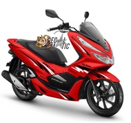 Stiker Cutting Sticker Motor Honda PCX 150 / PCX 160 Merah Termurah