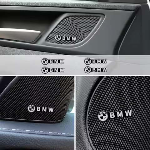 4pcs Car Speaker Audio Stickers Badge Emblem Decal For BMW M E46 E90 E60 F30 G20 X1 X2 X3 X4 X5 X6 X
