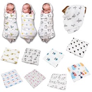 3 pcs/5 pcs (random) Newborn Baby Muslin Swaddle Soft Blanket | Kain Bedung bayi saiz besar Kain Sel