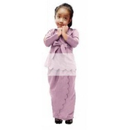 Girl Raya 9125 Baju Raya Budak Perempuan Scallop 2pcs Set Girls Fashion Baju Budak Perempuan Baju Ku