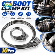 ZILUOLAN CV Boot Clamp Kit, Stainless Steel Single Ear CV Joint Boot Crimp Clamp, Durable Adjustable