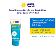 Kem chống nắng dùng khi chơi thể thao Cancer Council Sport Sunscreen Dry Touch & Sweat Resistant Lot