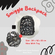 Smiggle DRIFT CLASSIC BACKPACK BLACK SHARK ORIGINAL School Bag