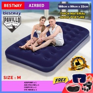 BESTWAY 67001 PAVILLO HONEYCOMB (188cm x 99cm x 22cm) Portable Inflatable Air Bed Mattress Tilam Tid