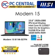 MSI Modern 15 (B11M-027PH) Intel Core i5-1155G7 | 16gb RAM | 512gb SSD | Win 11 Home (PC CENTRAL)