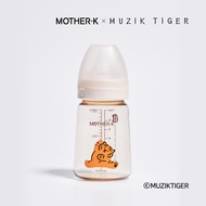 MOTHER-K - Muzik Tiger聯名精粹極簡PPSU奶瓶180ml(無奶嘴頭)-晨曦白