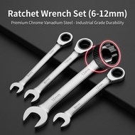 Heavy Duty CR-V Fast Ratchet Spanner Dual Purpose梅花 Wrench Car Repair Hardware Tool