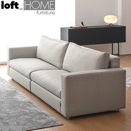 Minimalist Fabric 3 Seater Sofa WHITE