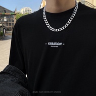Jackson Wang Same Style-Titanium Steel Non-Fading Cuban Chain Necklace for Men and Women Trendy Euro