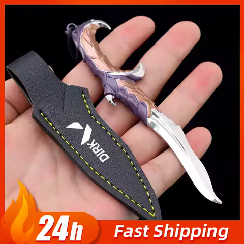 12cm Valorant Game Peripheral Keychain Skin Melee Reaver Karambit Knife Uncut Safe Alloy Weapon Mode