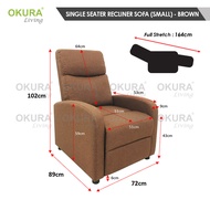 OKURA Single Seater Auto Adjustable Recliner Sofa Leisure Chair Modern Sofa Lazy Chair Kerusi Reclin