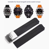 21mm Ultra-Soft Silicone Rubber Band For Tissot T048 T-Race Men'S Watch - Sweatproof Sports Strap Re