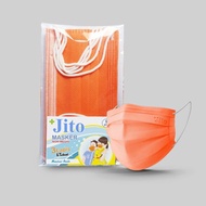JITO Children's Mask | JITO 3-Ply Orange Junior Mask, 5 Pcs