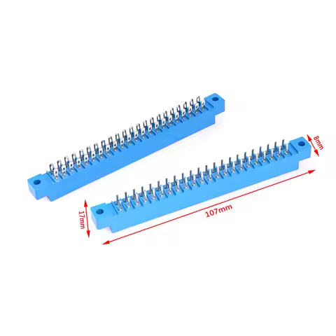 PCB Card Edge Connector Dual 2 X 22 PIN 44 Pin 3.96mm Gold Slot Solder Socket