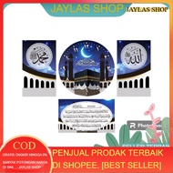 1 SET. 1 WALL CLOCK + UNIQUE CALLIGRAPHY. 1 SET Islamic Arabic Calligraphy Wall Clock
