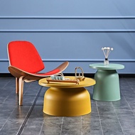 Round Tea Table Coffee Table with Sunken Surface Designer End Table