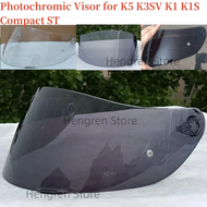 Photochromic Visor for AGV K5 K5S K3SV K3-SV K1 K1S Compact ST Helmet Glasses Shield Windshield Acce