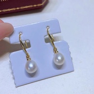 10 pairs Natural freshwater pearl rice pearl ear hooks