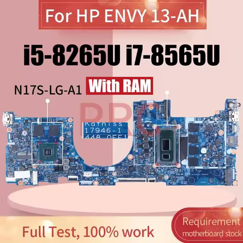 17946-1 For HP ENVY 13-AH Laptop Motherboard i5-8265U i7-8565U N17S-L0-A1 With RAM L30287-601 L30285