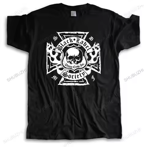 Summer Brand Tshirt Men Cotton T Shirt BLACK LABEL SOCIETY 2 FRUIT OF THE LOOM DTG Fashion Unisex pr