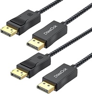 DteeDck DisplayPort Cable 3 ft 2-Pack, DP DisplayPort Cable 1.2 [4K@60Hz, 2K@165Hz, 2K@144Hz] High Speed Cord for Monitor Compatible with Lenovo Dell HP ASUS