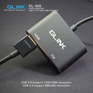 GLINK USB 3.0 to HDMI + VGA Converter Connect Tv Screen/Projector Model GL-065