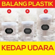 BALANG PLASTIK/ BEKAS PLASTIK/ BALANG KEDAP UDARA/ PLASTIC JAR