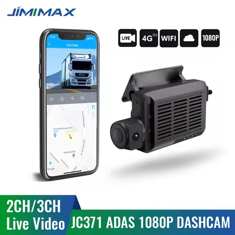 JIMIMAX JC371 ADAS DVR Camera Max 3 Channels Dashcam Parking Monitor 4G GPS Tracking Car Cam Live St
