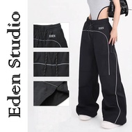 MY Waterproof Reflective Pants, EdenStudio, Overalls Casual Sports Pants, Men, New Retro Style, Draw