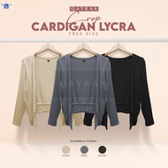 𝐐𝐀𝐘𝐑𝐀𝐀 Muslimah Lycra Crop Cardigan Plain / Free Size