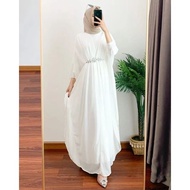 Shabira Kaftan Wanita Remaja Dewasa Terbaru 2025 Simple Elegam Kekinian Viral Bahan Ceruty Babydoll