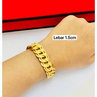 Jg GOLD KOREA/BANGKOK SADUR 24K COCO KING WIDTH 1.5CM.FREE COP 916